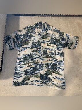 Ocean Current Men’s Hawaiian Button Down Shirt